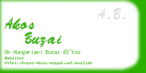 akos buzai business card